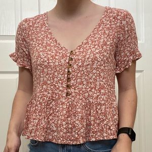 Tilly’s rose floral blouse